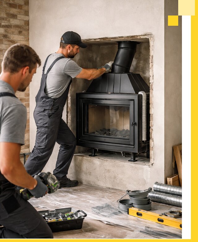 Установка каминных топок в Тайшете: монтаж, подключение