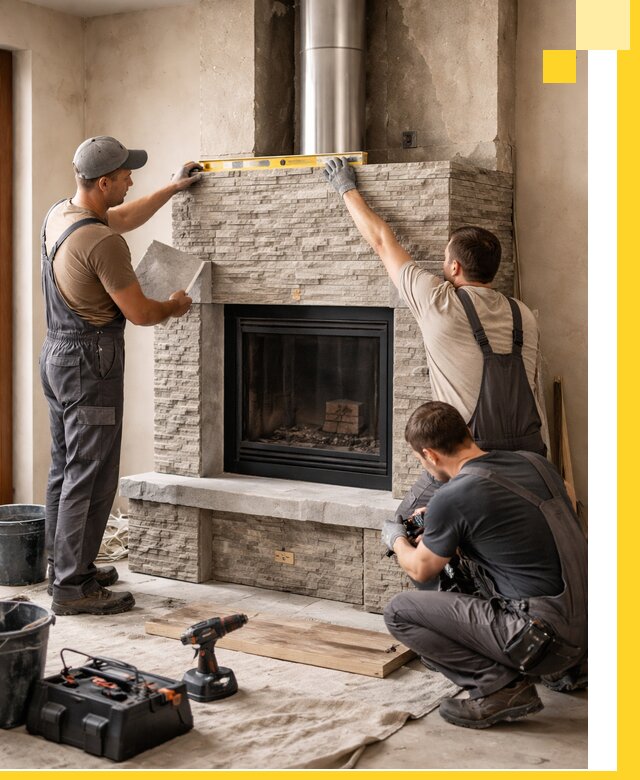 Профессиональный монтаж каминов под ключ в Тайшете для дома