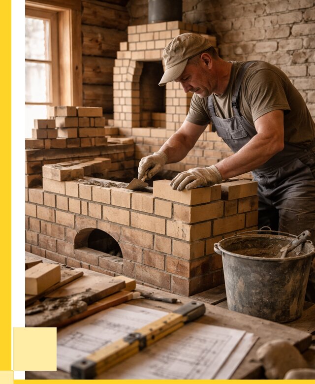 Кладка печей из кирпича в Тайшете цены от 31155 р. - ЭриданТшт