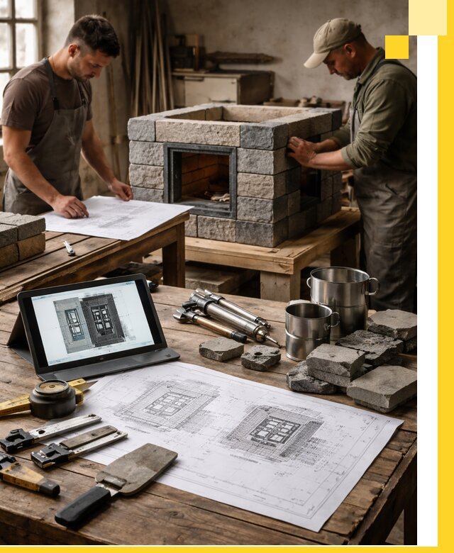 Разработка проектов печей с согласованием и монтажом в Тайшете