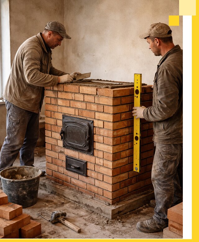 Отопительные печи под ключ в Тайшете, установка и сборка