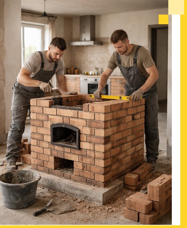 Установка и монтаж печей в частном доме в Тайшете под ключ