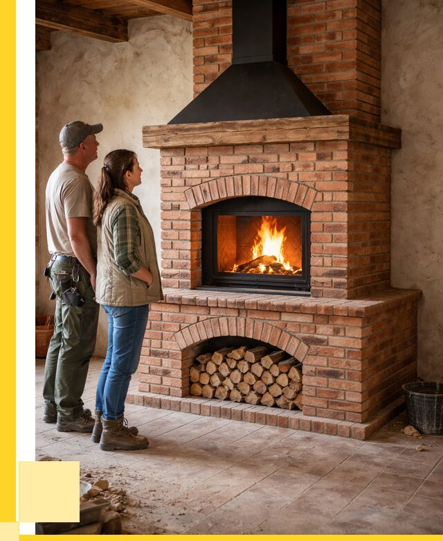 Печи камины из кирпича в Тайшете от 124620 р. | ЭриданТшт