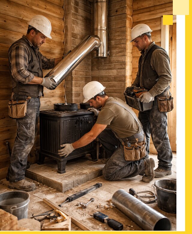 Профессиональный монтаж банных печей и дымоходов в Тайшете