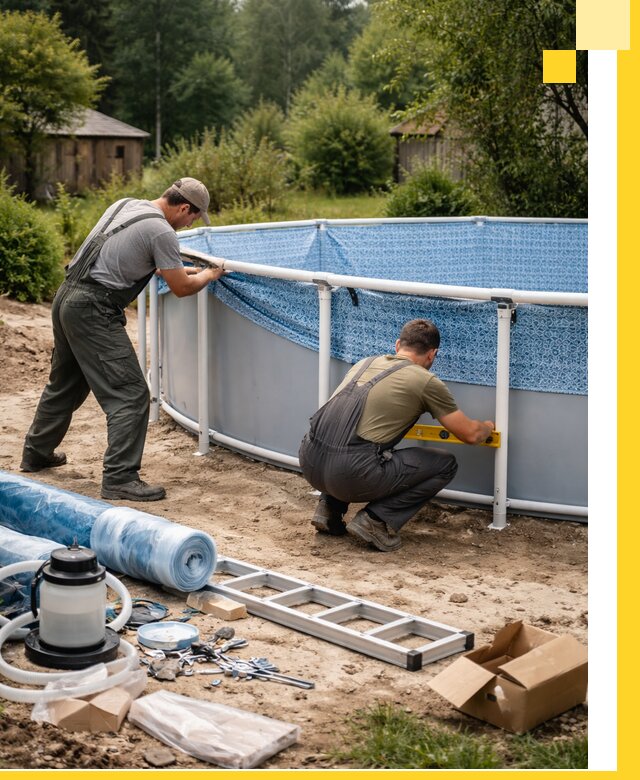 Установка и монтаж каркасных бассейнов в Тайшете под ключ