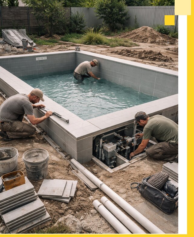 Строительство и монтаж бассейнов для дачи под ключ в Тайшете