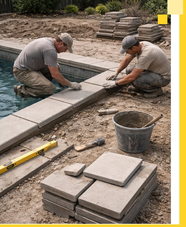 Установка и изготовление копингового камня для бассейнов в Тайшете