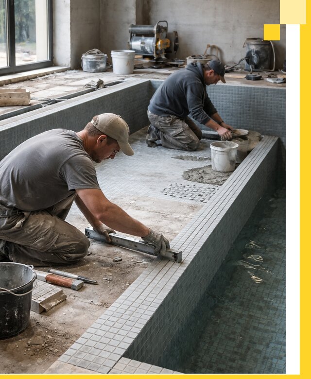 Строительство бассейна в частном доме в Тайшете под ключ