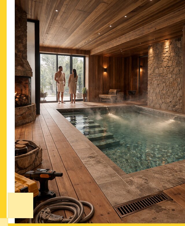 Проекты бань с бассейном под ключ в Тайшете от 77888 р., ЭриданТшт