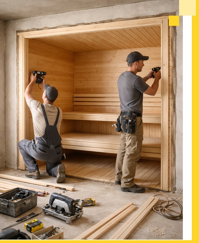 Монтаж саун под ключ в Тайшете — проектирование и установка