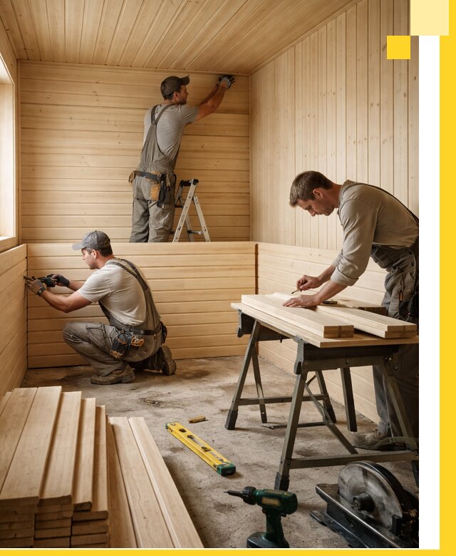 Обшивка саун в Тайшете из натуральной древесины под ключ