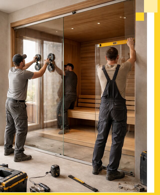 Производство и монтаж стеклянных саун под ключ в Тайшете