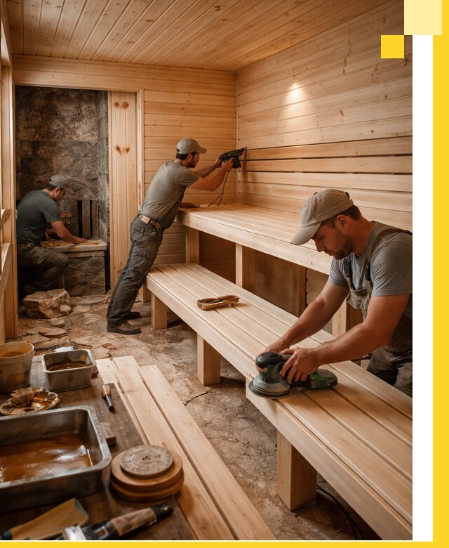 Профессиональная отделка бань в Тайшете под ключ, с гарантией