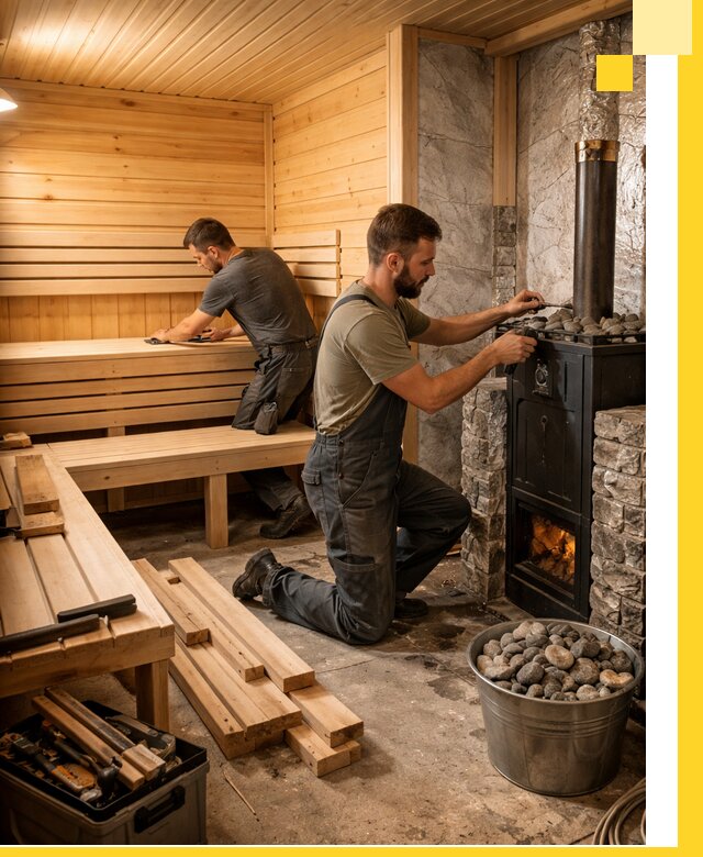 Дизайн и строительство интерьеров бань под ключ в Тайшете