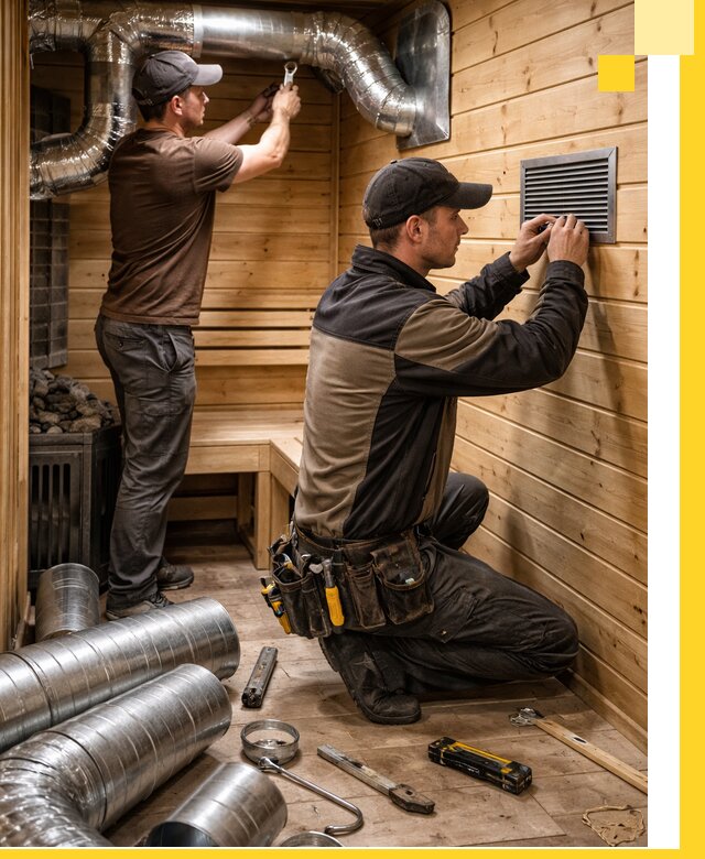 Проектирование и монтаж вентиляции бани в Тайшете под ключ