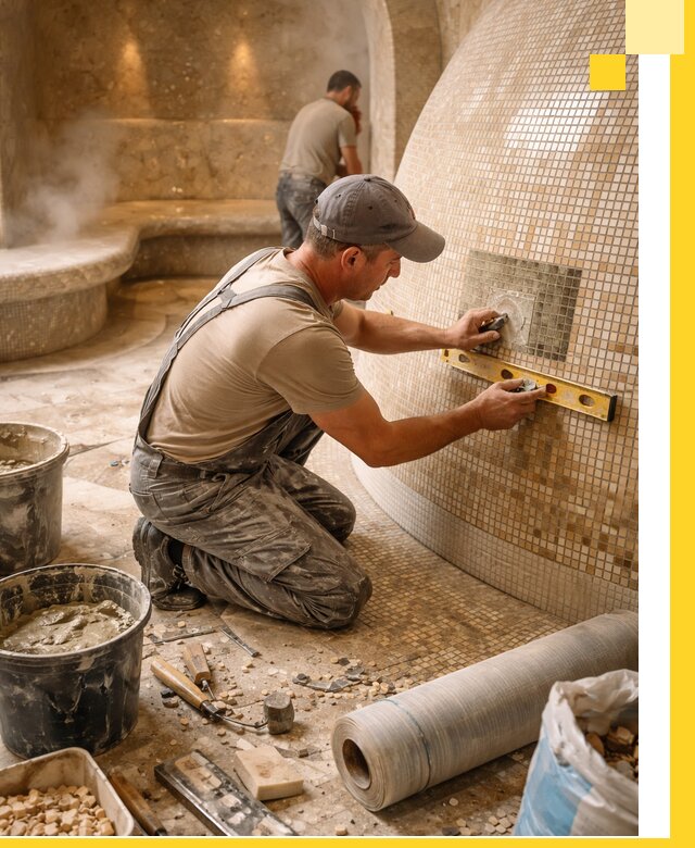 Хамам под ключ в Тайшете: проектирование, строительство, отделка